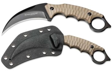 Image of Boker Magnum Spike Karambit Fixed Blade Knife,4.0in 440A Steel, Karambit Blade, G-10 Brown Handle, 02SC028