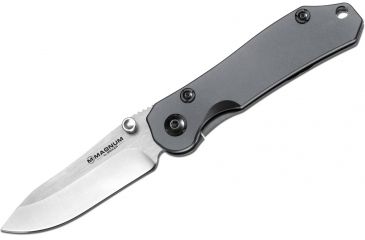 Image of Boker USA Magnum Steelpower Folding Knife,2.88in 440 Stainless Steel Blade,Stainless Steel Handle 01GL121
