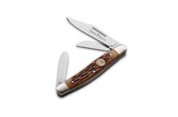 Image of Boker USA Medium Stockman Three Blade Folding Pocket Knife, Jigged Brown Handle 110727