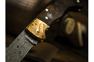 Image of Boker USA Mokume Damascus Walnut Knife, Brown, Small, 110166DAM