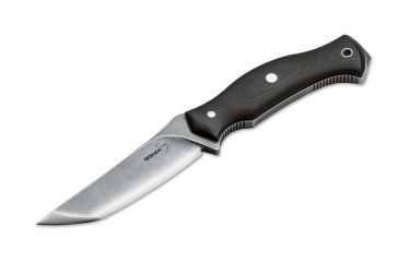 Image of Boker USA Plus Biker Fixed Blade Knife,4.13in 440C Steel Blade,Black G10 Handle 02BO370