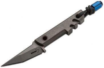 Image of Boker USA Plus Mini Slik Fixed Blade Tanto Knife,2.13in Stainless Steel Blade,Stainless Steel Handle 02BO230