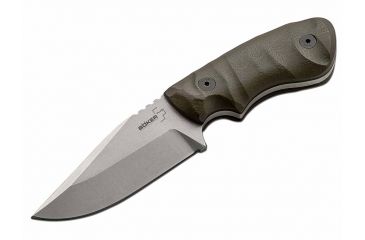 Image of Boker USA Plus Ridgeback Fixed Blade Knife,3.25in,Matte 440C Stainless Blade,Textured Od Green G10 Handle BOP02626
