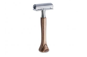 Image of Boker USA Razolution Safety Razor,Zebrano Wood Handle 04BO143