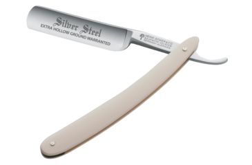 Image of Boker USA Silver Steel Straight Razor, White Micarta 140511