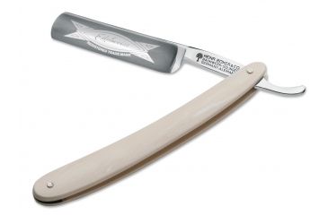 Image of Boker USA Straight Razor Edelweiss,.625in Carbon Steel Blade,Elforyn Ivory Handle 140620