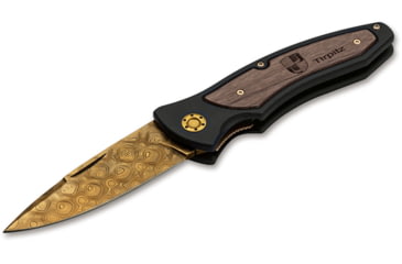Image of Boker USA Tirpitz Damascus Gold 42 Knife, Brown, Small, 110196DAM