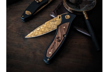 Image of Boker USA Tirpitz Damascus Gold Knife, Brown, Small, 110194DAM