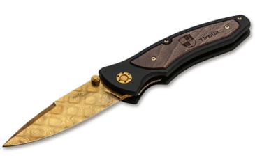 Image of Boker USA Tirpitz Damascus Gold Knife, Brown, Small, 110194DAM