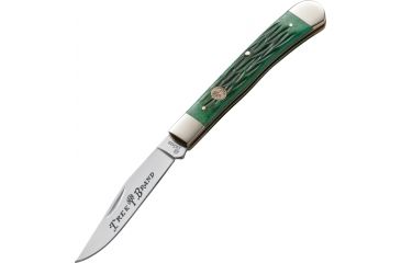 Image of Boker USA Traditional Blade Trapper, Green Handle, 4 1/8 in. Closed, 3.25 in. Blade BO02444