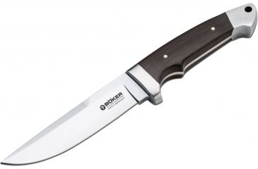 Image of Boker USA Vollintegral XL Grenadill Fixed Blade Knife,5.75in 440C Stainless Steel Blade,Grenadill Wood Handle 121638
