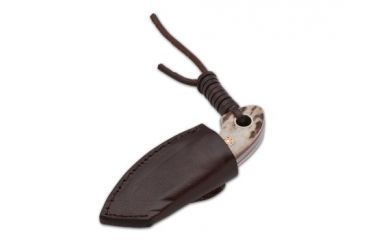 Image of Boker USA Plus Vox Gnome Stag Small Fixed Blade Knife w/ Leather Sheath and Lanyard 02BO268