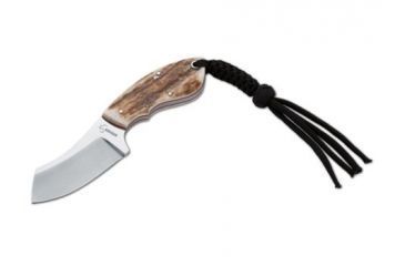 Image of Boker USA Plus Vox Rhino Stag Fixed Blade Multifunctional Knife w/ Leather Sheath and Lanyard 02BO269