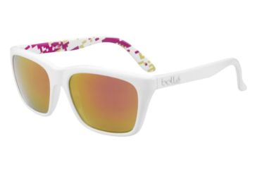 Image of Bolle 527 Sunglasses, Shiny White Camo Frame, Rose Gold Lens, 12052