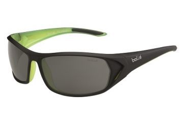 Image of Bolle Blacktail Sunglasses, Matte Black/Lime Frame, Polarized TNS Oleo AF Lens, 12030