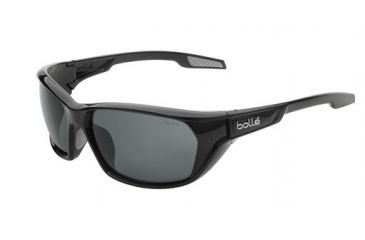 Image of Bolle Aravis Sunglasses, Shiny Black, Polarized TNS oleo AF Lens 11659