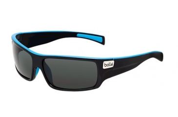 Image of Bolle Tetra Sunglasses, Shiny Black/Blue Line 11708