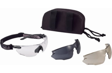 Image of Bolle Combat Kit of Shooting Glasses, Matte Black Frame, COMBKITN