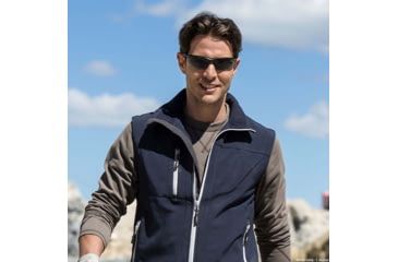 Image of Bolle Contour Nylon Rubber Safety Glasses, Dark Gunmetal Frame, Smoke Lens, 40048