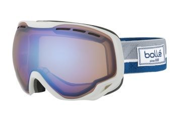 Image of Bolle Emperor Goggles, White and Blue Etnic Frame, Aurora Lens, 21450