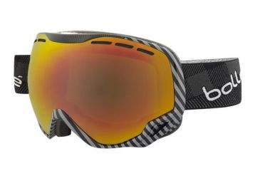 Image of Bolle Emperor Ski/Snowboard Goggles,Black and Grey Plaid Frame,Sunrise Lens 21307