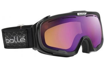 Image of Bolle Fathom Skisnowboard Goggles Shiny Black Patch Frame Polarized Aurora Lens