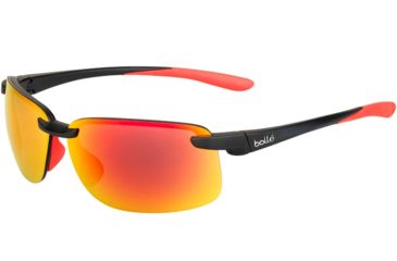 Image of Bolle Flyair Progressive Prescription Sunglasses, Matte Black / Red Frame, 12419PR