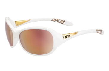 Image of Bolle Grace Sunglasses,Shiny White Frame,Rose Gold Lens,11951