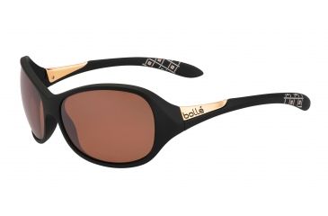 Image of Bolle Grace Sunglasses, Matte Black Frame, Polarized Sandstone Gun Oleo AF Lens, 11950