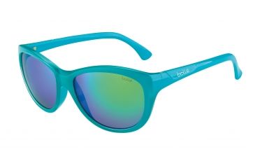 Image of Bolle Greta Sunglasses - Women's, Shiny Turquoise Frame, TNS Square Lens, 12102