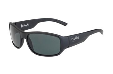 Image of Bolle Heron Single Vision Prescription Sunglasses, Matte Black Frame, 12379SV