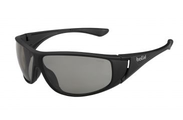 Image of Bolle Highwood Sunglasses,Matte Black/Black Frame,Modulator Polarized Gray OLEO AF Rectangle Lens 12112