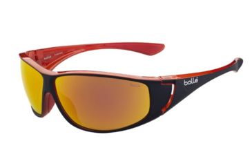 Image of Bolle Highwood Sunglasses, Shiny Black/Red Frame, TNS Oleo AF Lens, Polarized, 12023