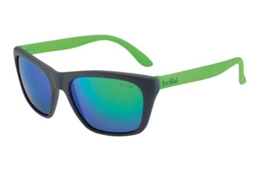 Image of Bolle Jordan Progressive Prescription Sunglasses, Black/Green Frame, 12141PR