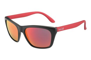 Image of Bolle Jordan Progressive Prescription Sunglasses, Black/Red Frame, 21431PR