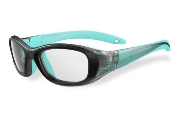 Image of Bolle Coverage Sport Protective Single Vision Prescription Safety Glasses,Oval,Black and Blue Lagoon Frame 11885SV