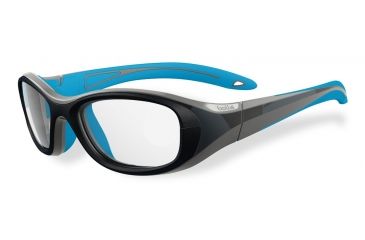 Image of Bolle Kids Crunch Sport Protective Eyewear - Grey and Blue Frame,Clear Anti Fog/Scratch Lens 12002