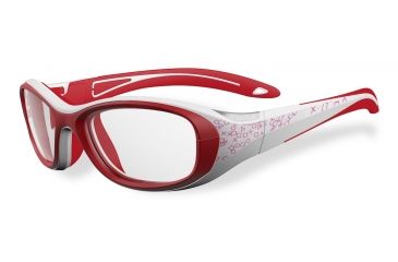 Image of Bolle Kids Crunch Sport Protective Eyewear - White and Pink Frame,Clear Anti Fog/Scratch Lens 12004