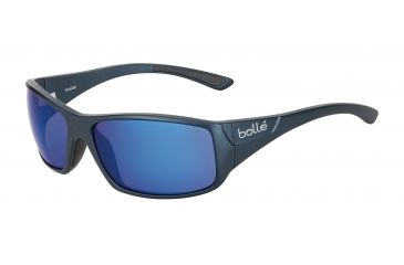 Image of Bolle Kingsnake Sunglasses, Matte Blue Frame, Polarized Offshore Blue Oleo AR Lens, 11896