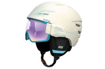 Image of Bolle Osmoz Helmet, Soft White and Blue with Aurora Lens, 54-58cm 30638