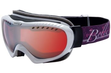 Image of Bolle Simmer Goggle, Shiny White Frame, Vermillon Gun Lens 20596
