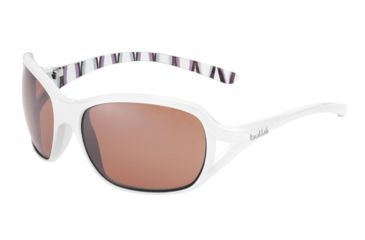 Image of Bolle Solden Single Vision Prescription Sunglasses, Shiny White / Bamboo Frame-11756SV