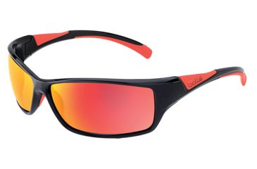 Image of Bolle Speed Single Vision Prescription Sunglasses, Shiny Black/Red Frame-11628SV