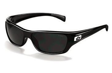 Image of Bolle Crown Sunglasses 11275, Shiny Black Frame, Polarized TNS Lens
