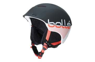 Image of Bolle Synergy Helmet, Soft Black and Coral, 54-58cm 30651