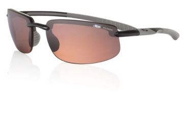 Image of Bolle Upshot Sunglasses Shiny Black Frame Polarized Sandstone Gun Lenses 10279