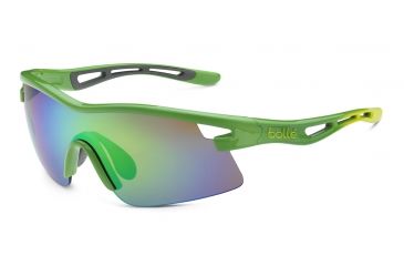 Image of Bolle Vortex Single Vision Prescription Sunglasses, Green Edge Shiny Green Frame-11734SV