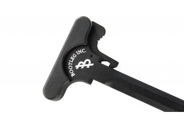 Image of Bootleg Inc AR-15 Charging Handle, Standard, Logo Lasered, Retail Packaging, Black, BP-CH
