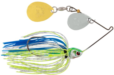 Image of Booyah Covert Finesse Spinnerbait, Double Colorado Blade, 3/8oz, 4in, Wht/Chart/Blue, BYCVF38NGC730