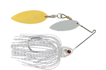 Image of Booyah Covert Finesse Spinnerbait, Double Willow Blade, 1/2oz, 4in, Wt Silvrscl/Prlhd, BYCVF12NGW728